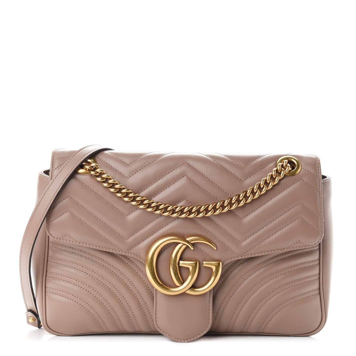 Calfskin Matelasse Medium GG Marmont Shoulder Bag Porcelain Rose