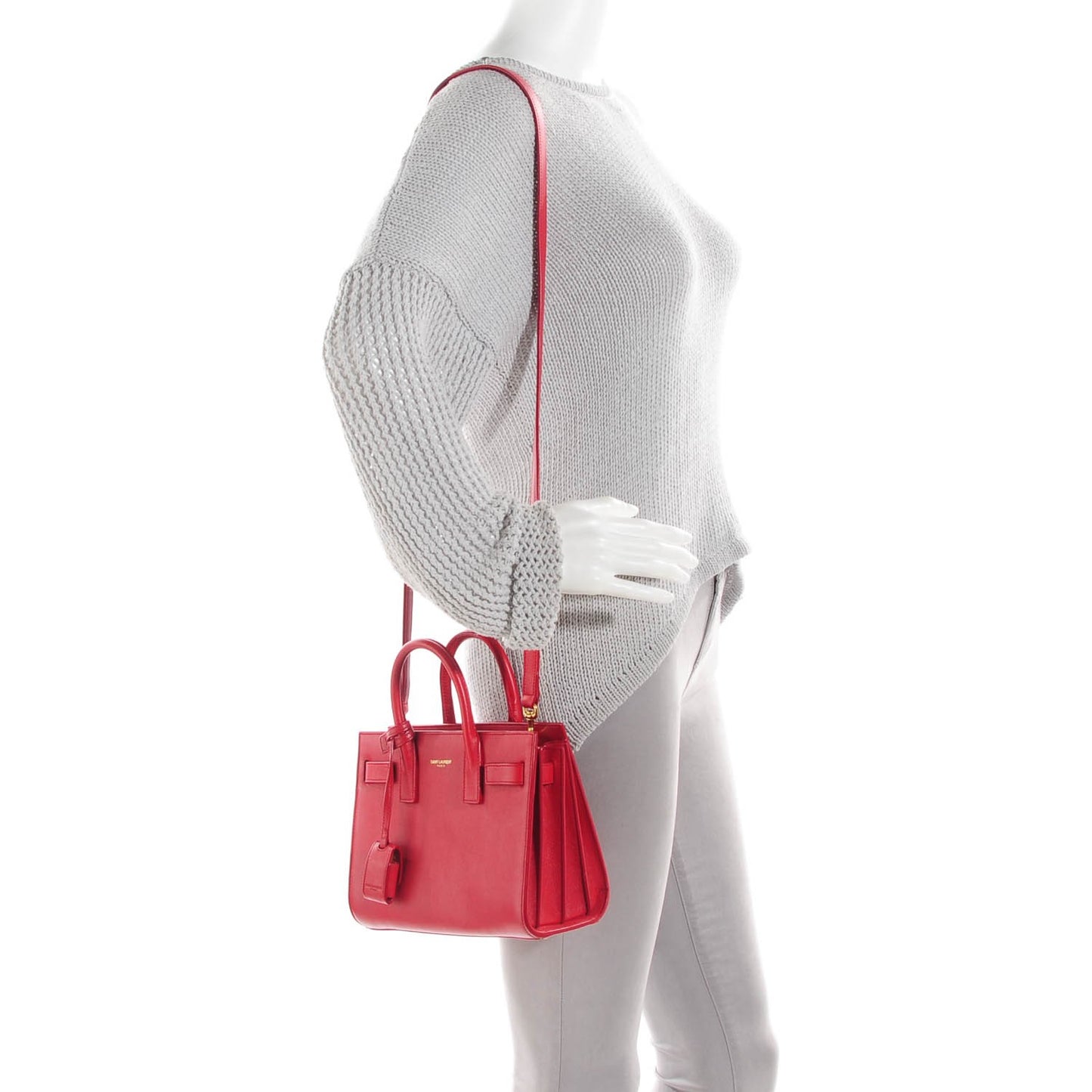 Calfskin Nano Sac De Jour Lipstick Red