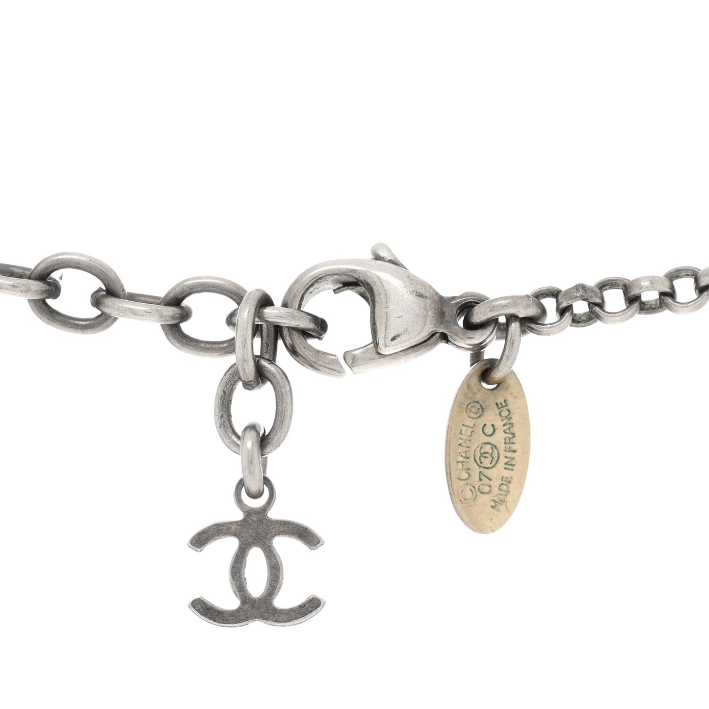 Crystal CC Pendant Necklace Gold