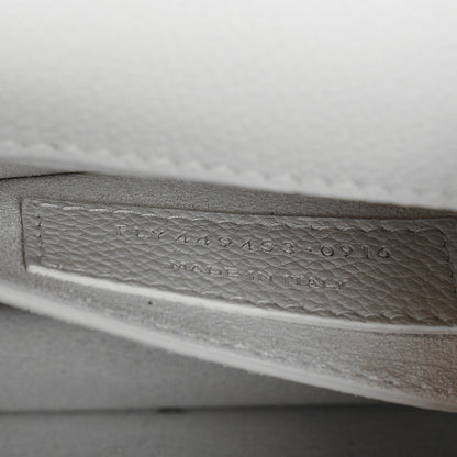 Saint Laurent Grained Calfskin Medium Monogram Sunset Dove White 8 of 9