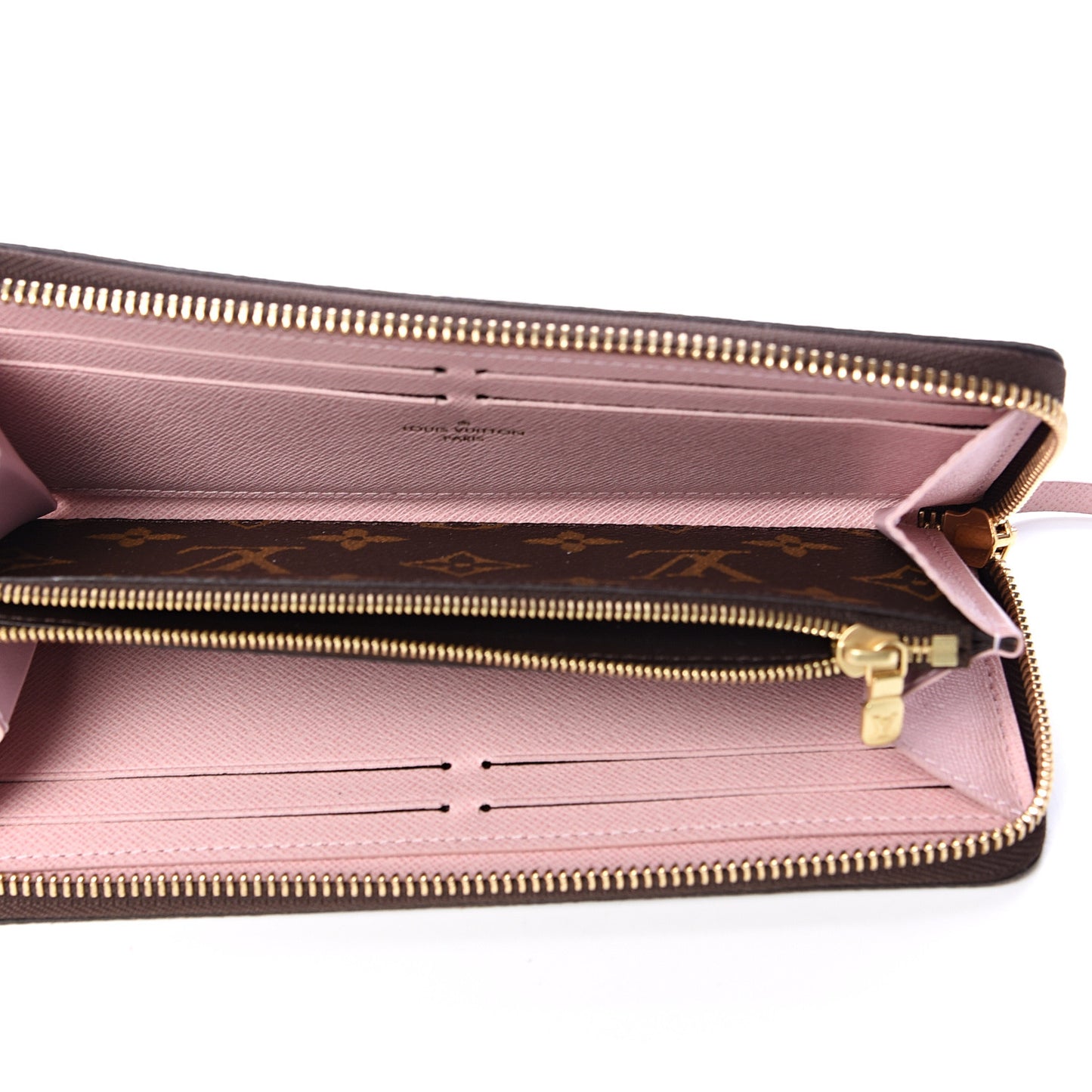 Monogram Clemence Wallet Rose Ballerine