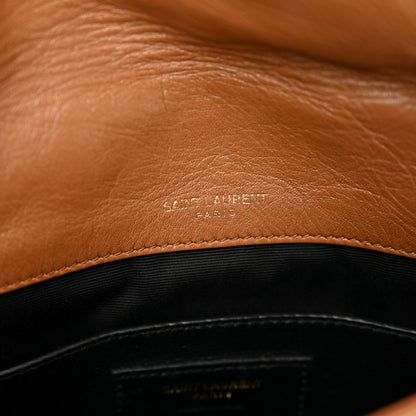 Saint Laurent Crinkled Calfskin Matelasse Monogram Baby Niki Chain Satchel Light Caramel 8 of 13
