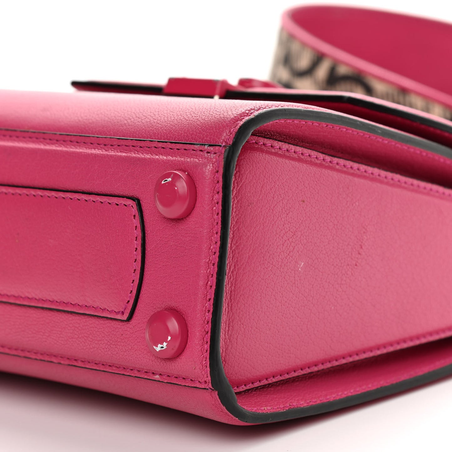 Calfskin The Piccolo Boxyz Top Handle Bag Pink