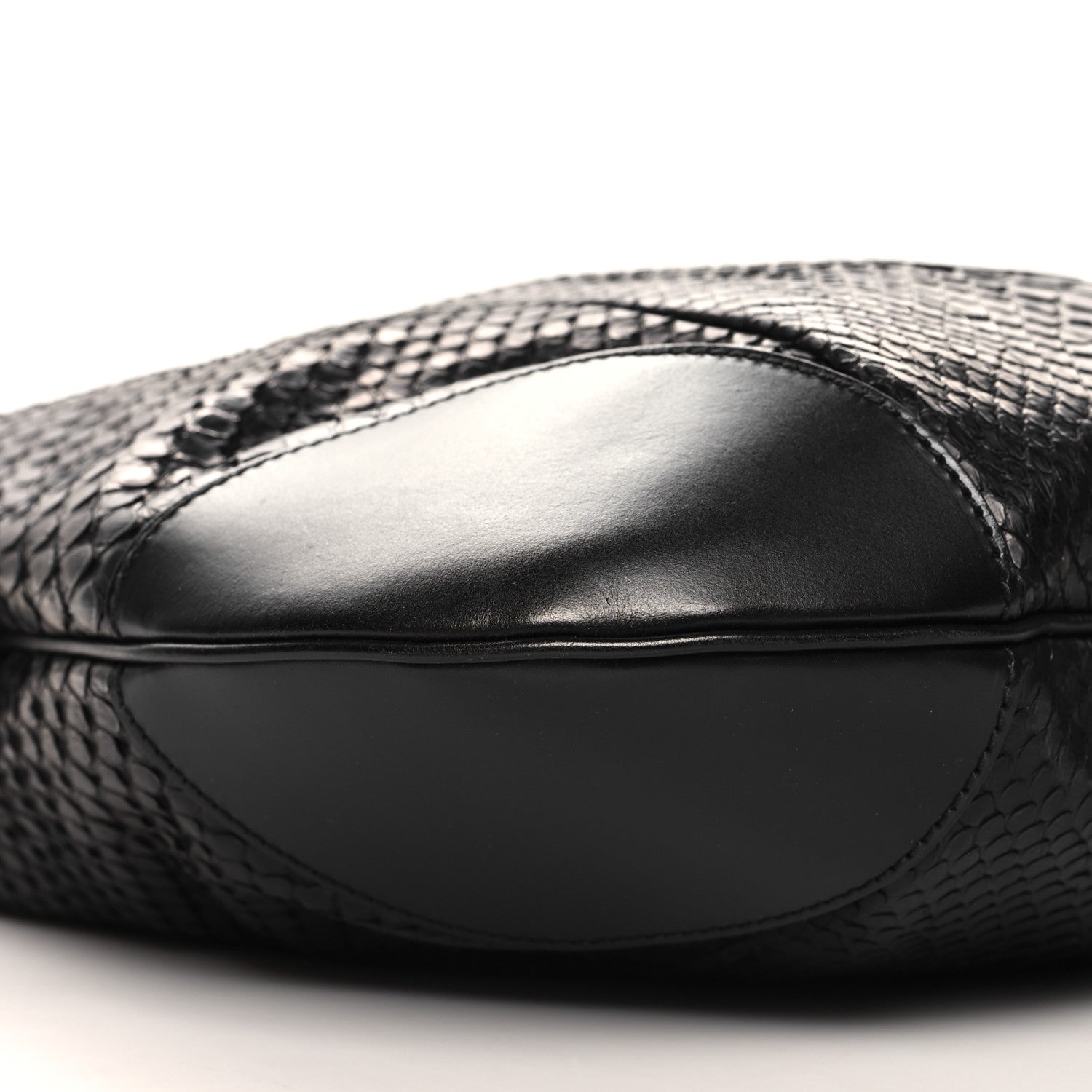 Gucci Snakeskin Medium Patti Stud Hobo Black 9 of 12