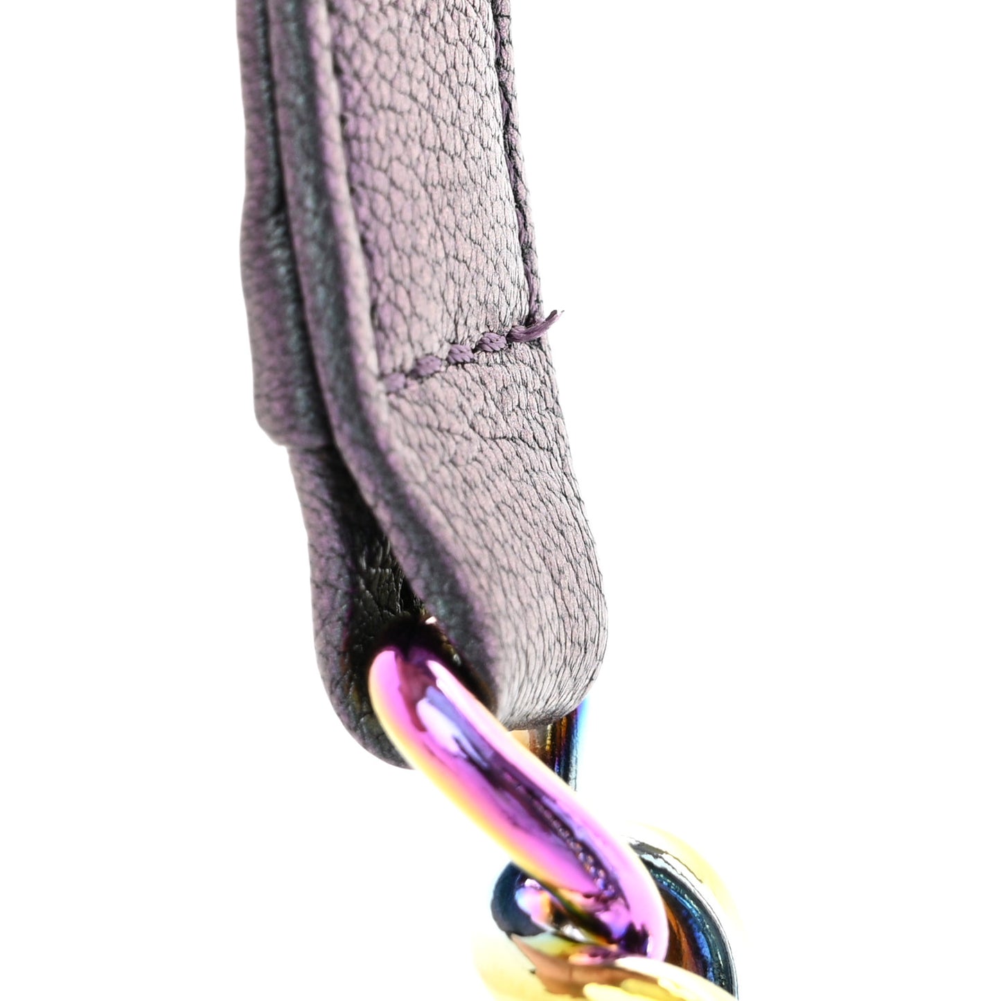 Iridescent Goatskin Quilted New Medium Boy Flap Purple