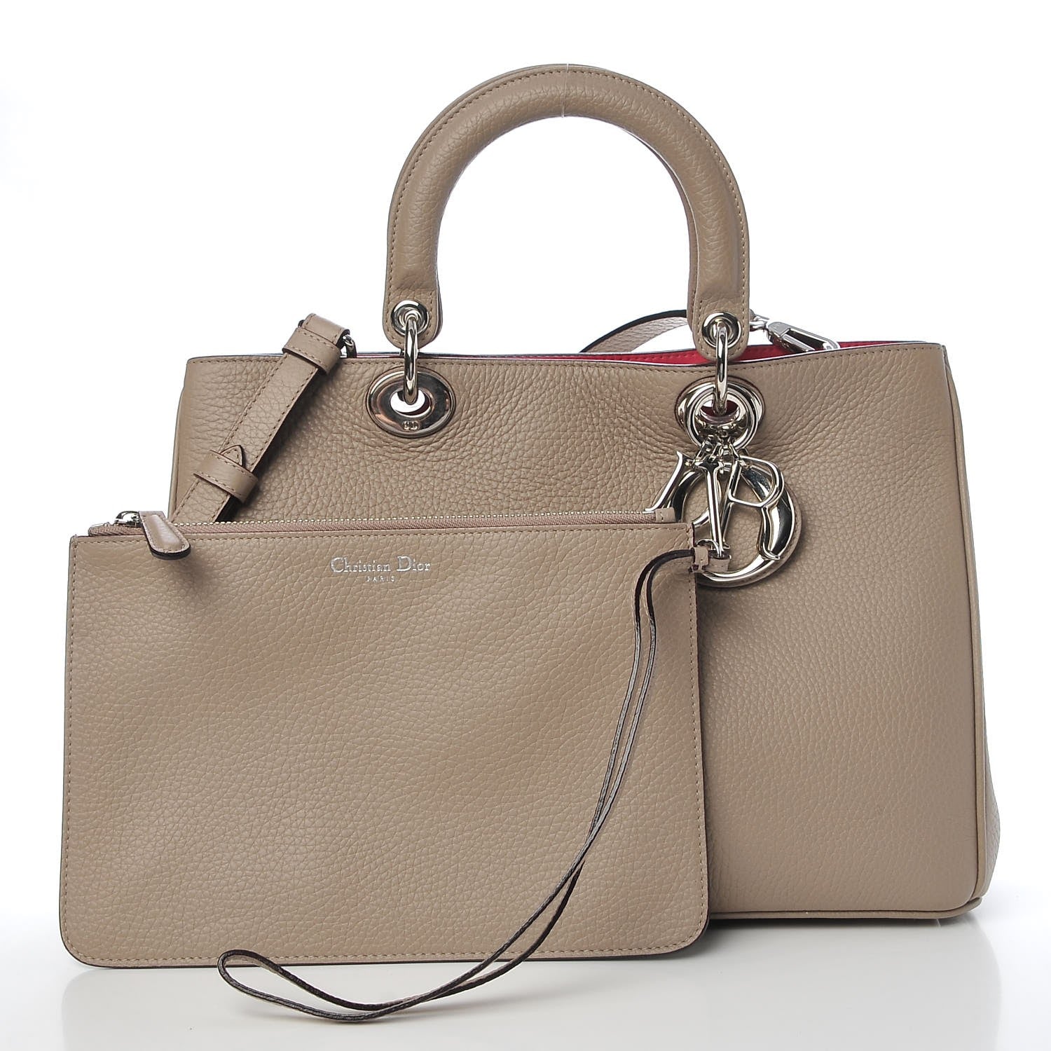 Christian Dior Bullcalf Medium Diorissimo Tourterelle 3 of 11