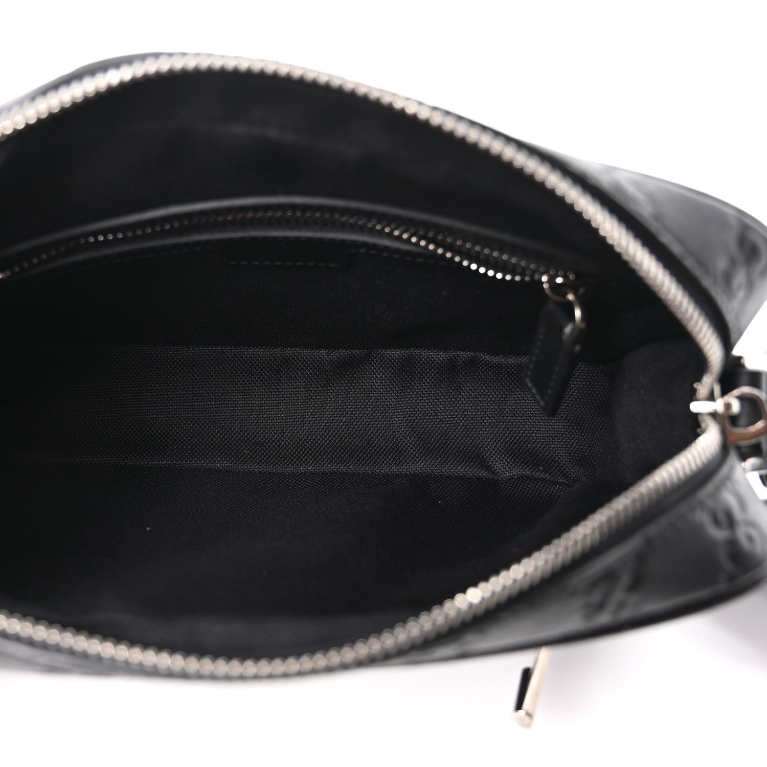 Gucci GG Calfskin Embossed Emblem Small Crossbody Bag Black 5 of 10
