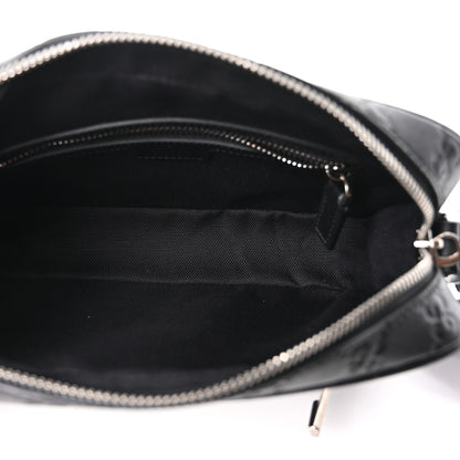 Gucci GG Calfskin Embossed Emblem Small Crossbody Bag Black 5 of 10