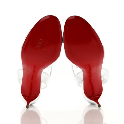 Christian Louboutin Kid Laminato Mariza 85 Sandals 40.5 Silver 6 of 9