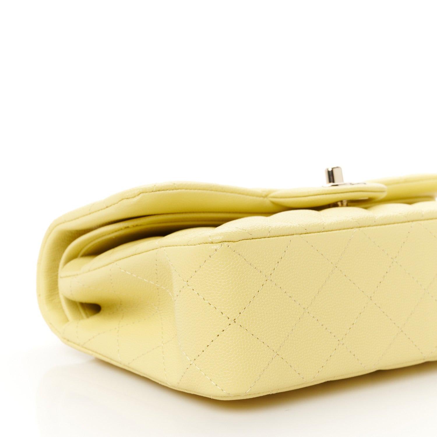 Chanel Caviar Quilted Small Double Flap Light Yellow 10 of 12