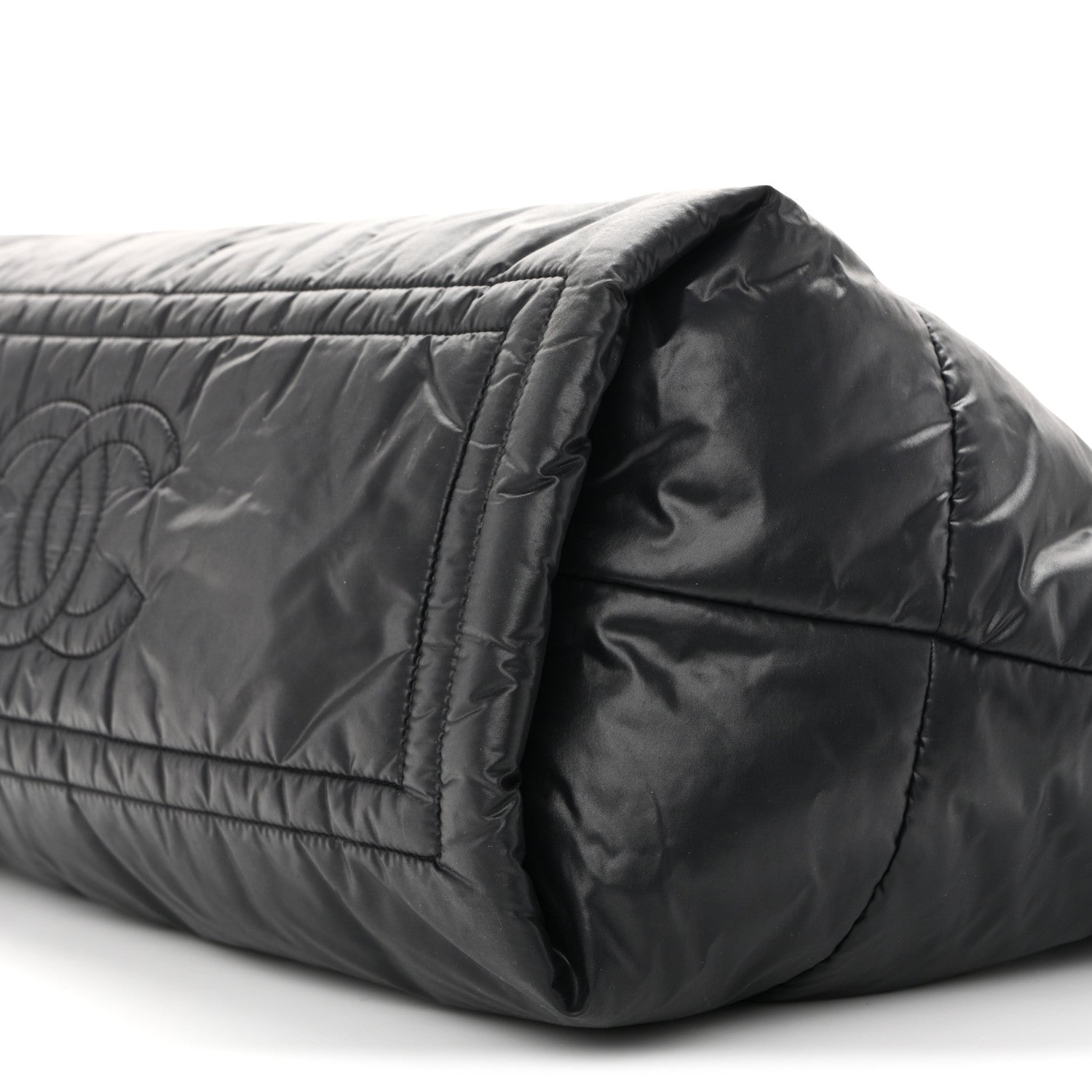 Chanel Lambskin Quilted Large Coco Cocoon Reversible Tote Black 10 of 10