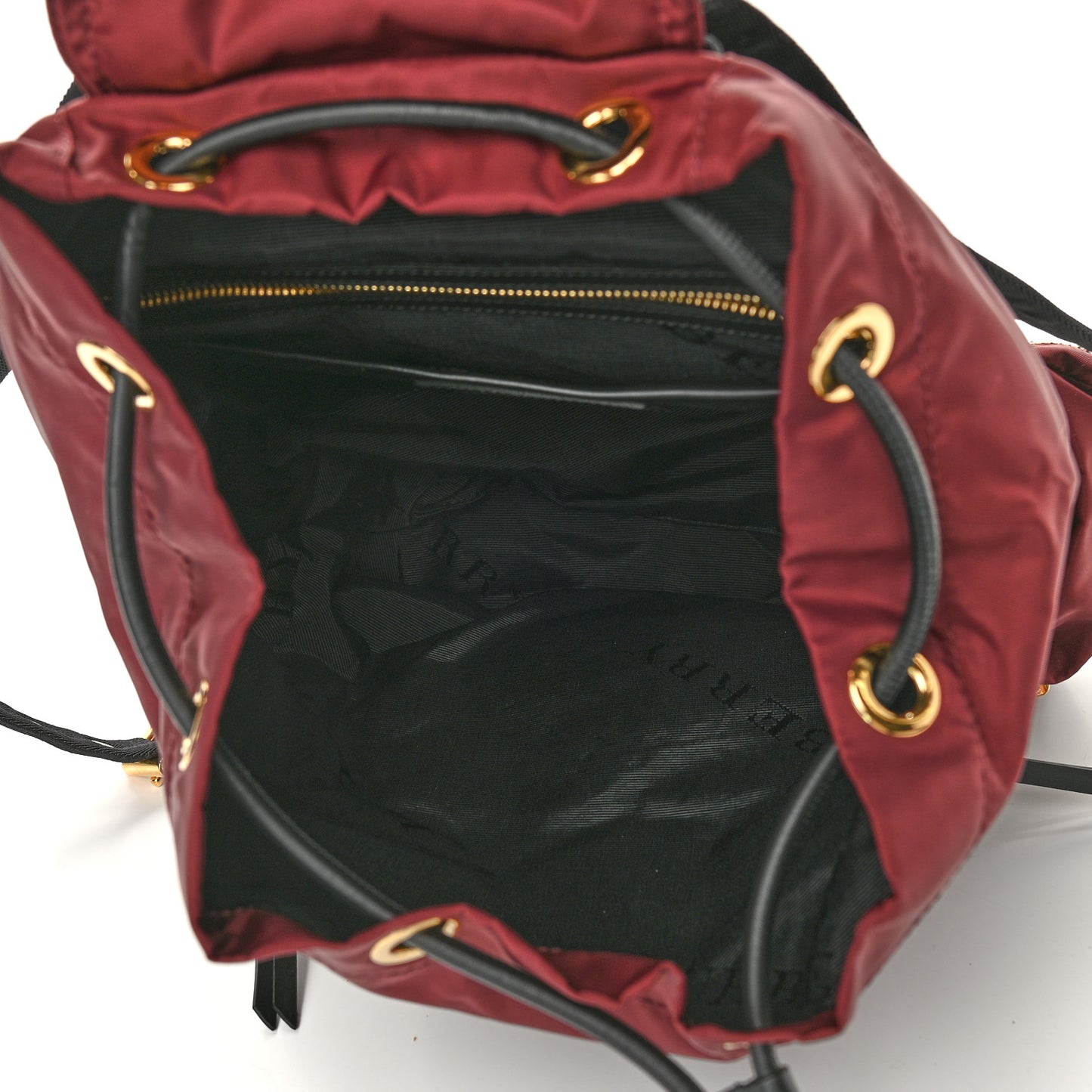 Nylon Small Rucksack Backpack Burgundy Red