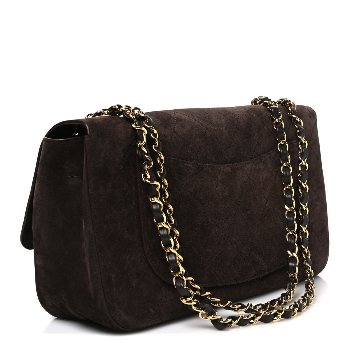 Chanel Suede Calfskin Small Souplissimo Maxi Flap Dark Brown 3 of 11