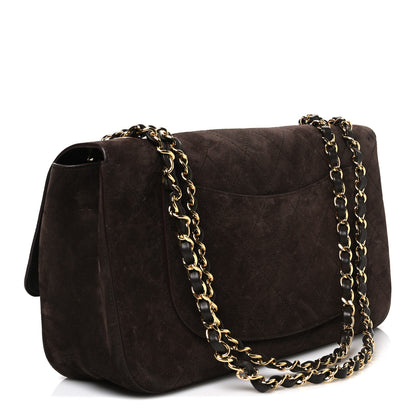 Chanel Suede Calfskin Small Souplissimo Maxi Flap Dark Brown 3 of 11