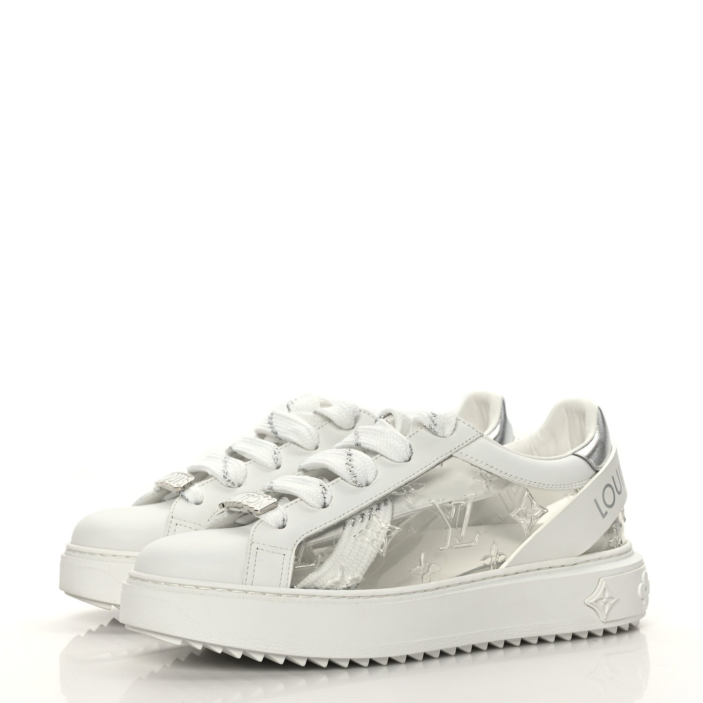 Monogram PVC Time Out Sneakers 38 Silver
