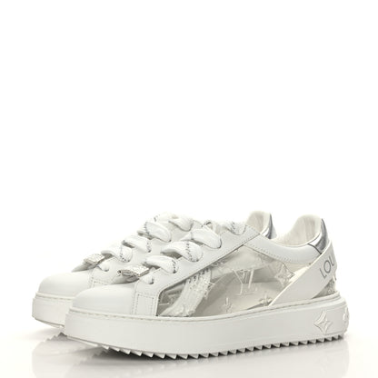 Louis Vuitton Monogram PVC Time Out Sneakers 38 Silver 3 of 8