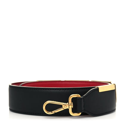 Fendi Vitello Century Metal Logo Bi-Color Strap You Black Fragola 1 of 4