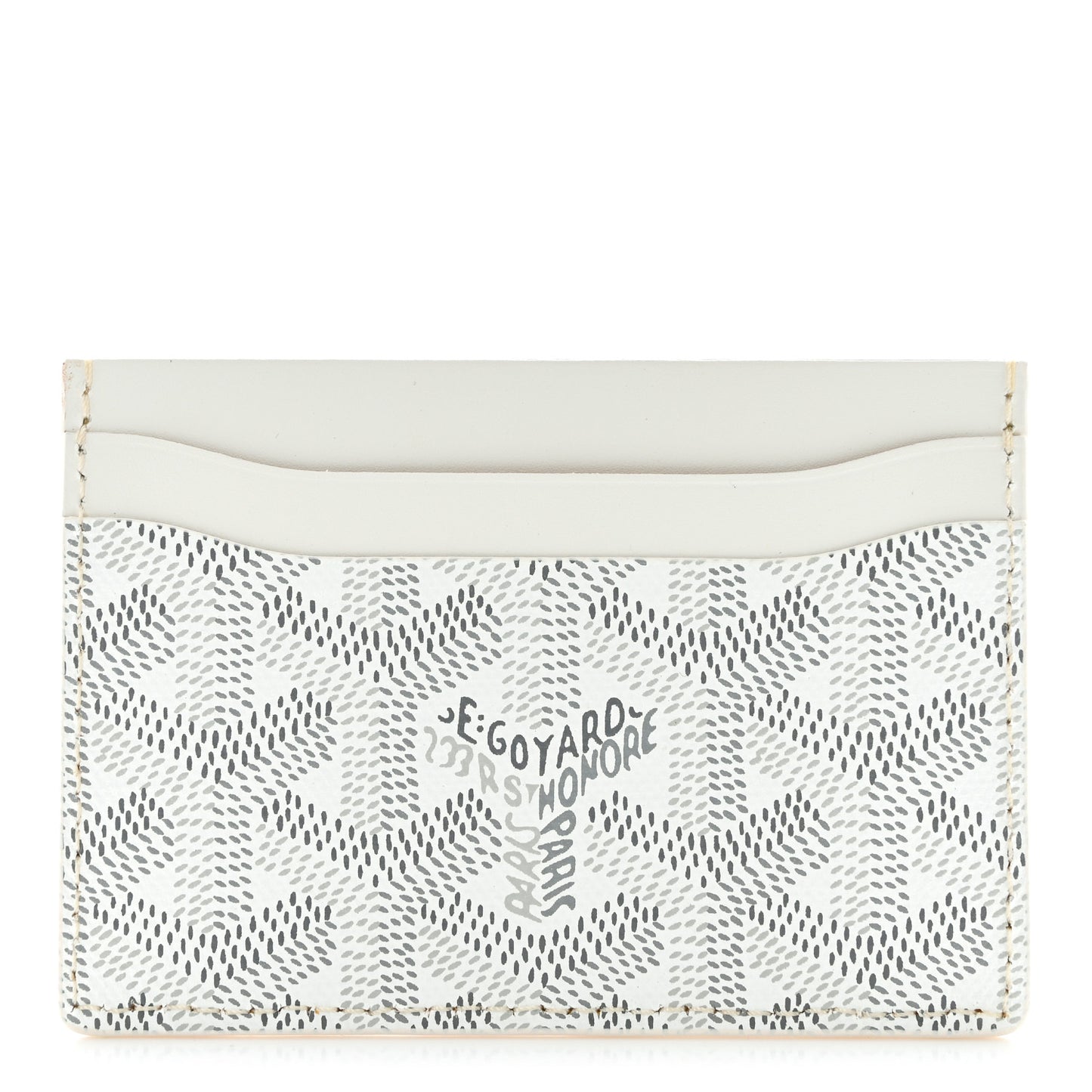 Goyardine Saint Sulpice Card Holder White