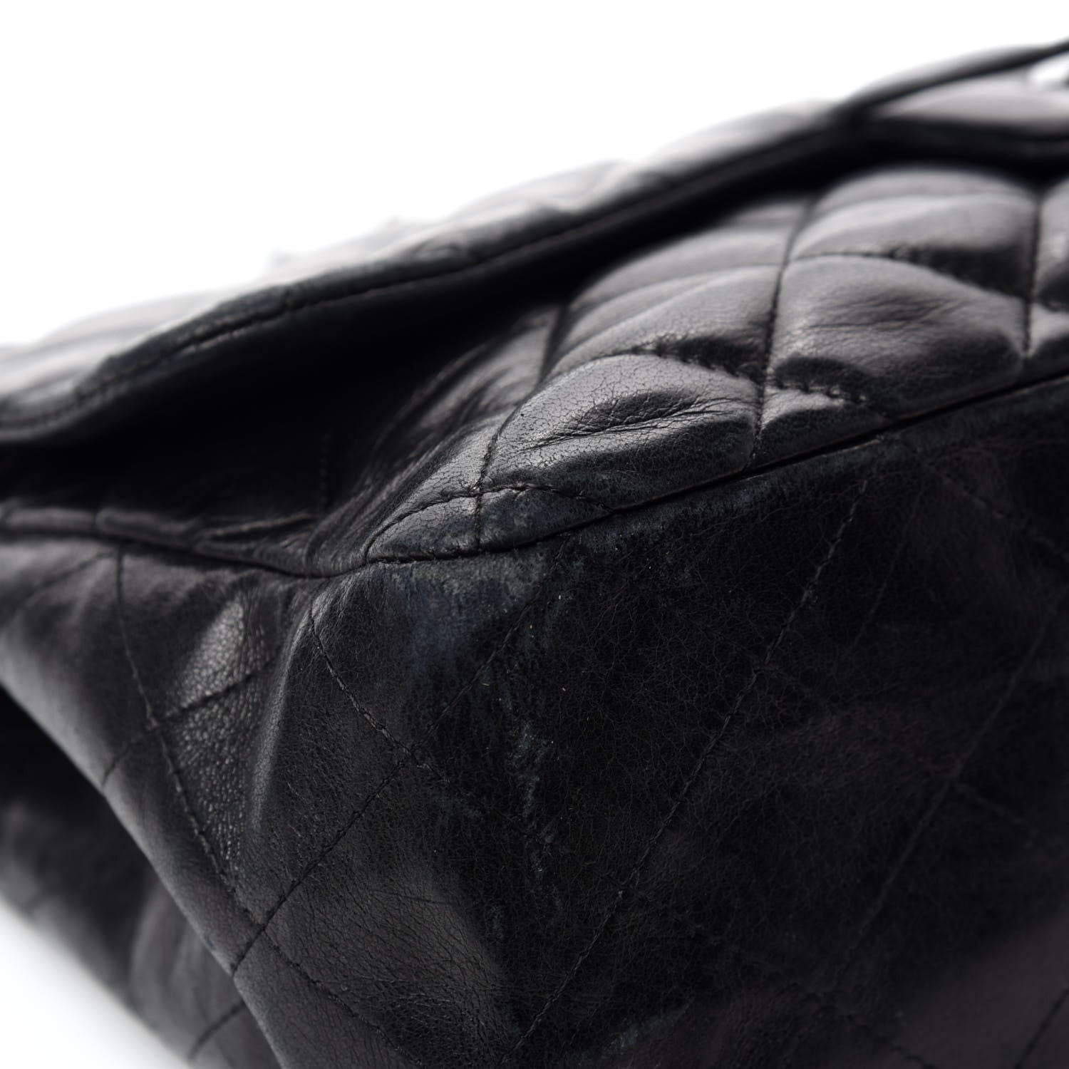 Chanel Lambskin Quilted Jumbo Single Flap Black 8 of 17