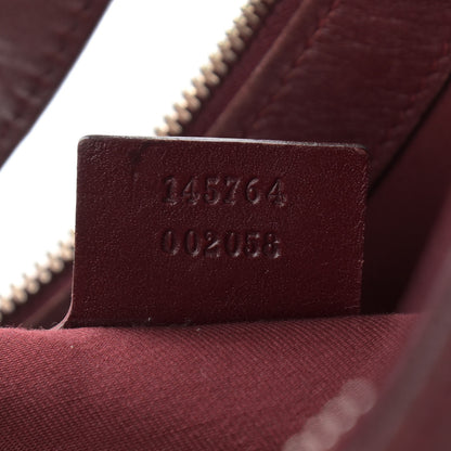 Gucci Calfskin Horsebit Embossed Glam Hobo Burgundy 7 of 14