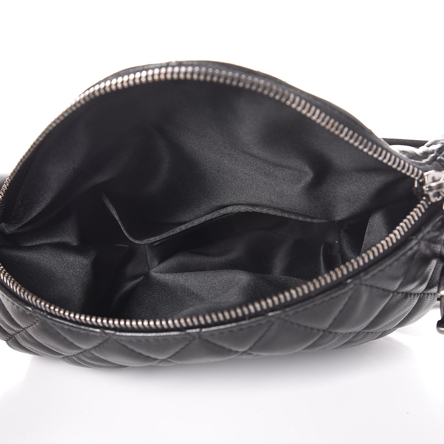 Chanel Lambskin Quilted Banane Waist Bag Fanny Pack Black 5 of 8