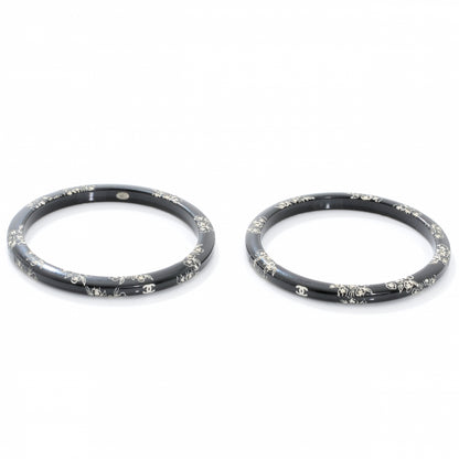Chanel CC Camellia Engraved Bangle Set 2 5 of 6