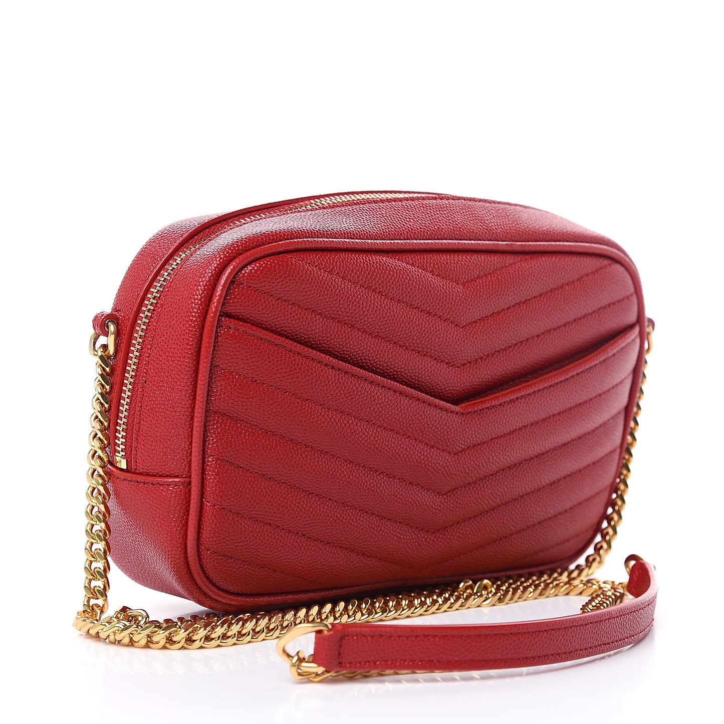 Grain De Poudre Matelasse Monogram Mini Lou Camera Bag Eros Red