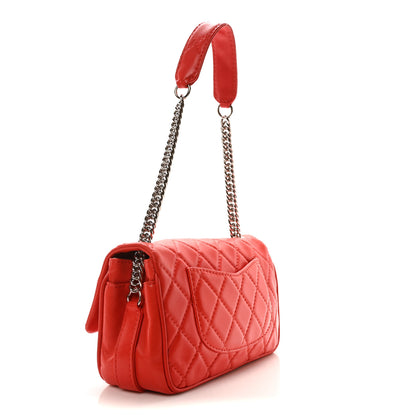 Chanel Lambskin Quilted Medium Icons Secret Label Flap Coral 3 of 10