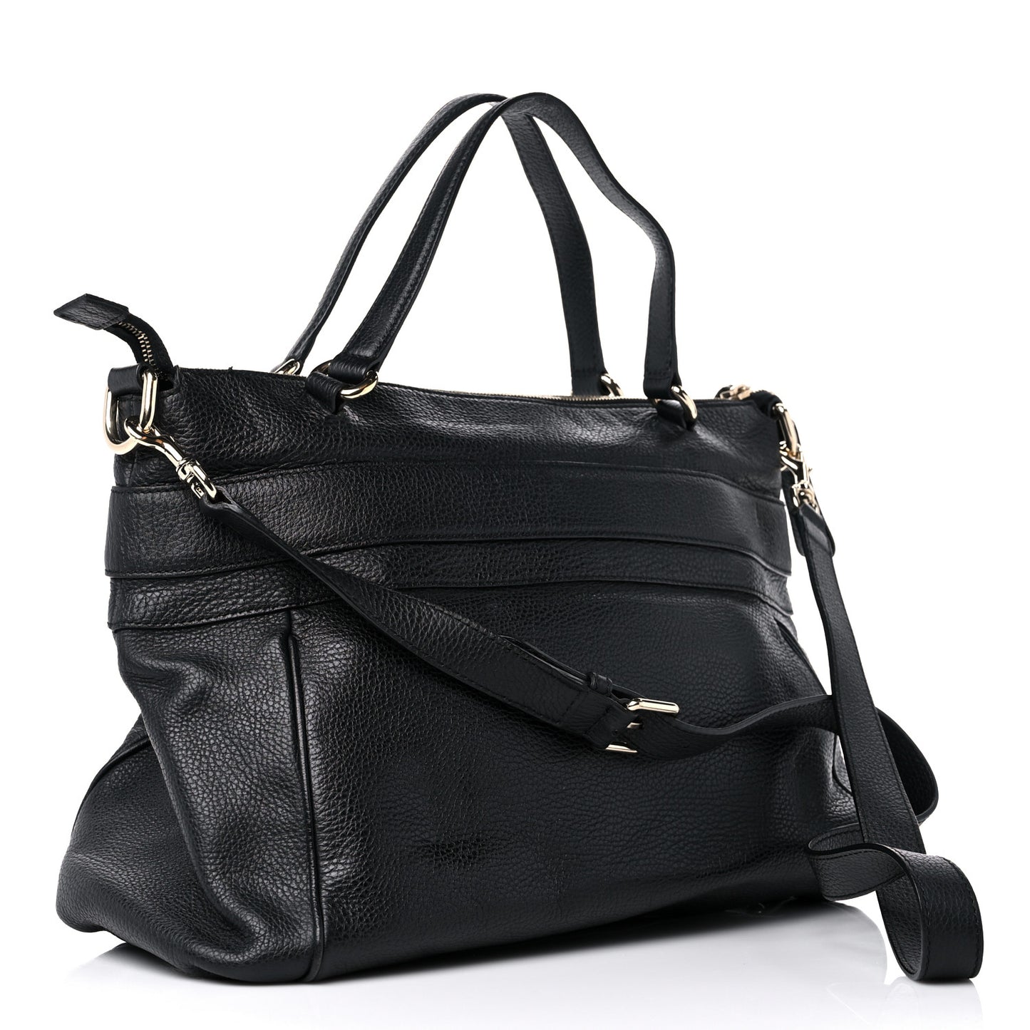 Pebbled Calfskin Broadway Tote Black