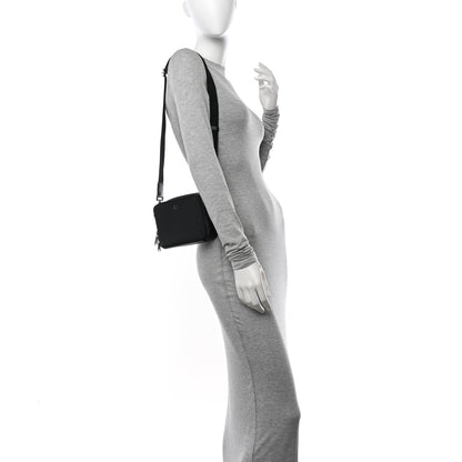Christian Dior Grained Calfskin CD Icon Zipped Pouch With Strap Black 2 of 12