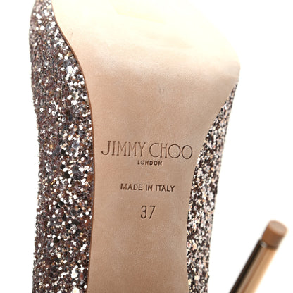 Jimmy Choo Glitter Esme 100 Pumps 37 Nude 7 of 8