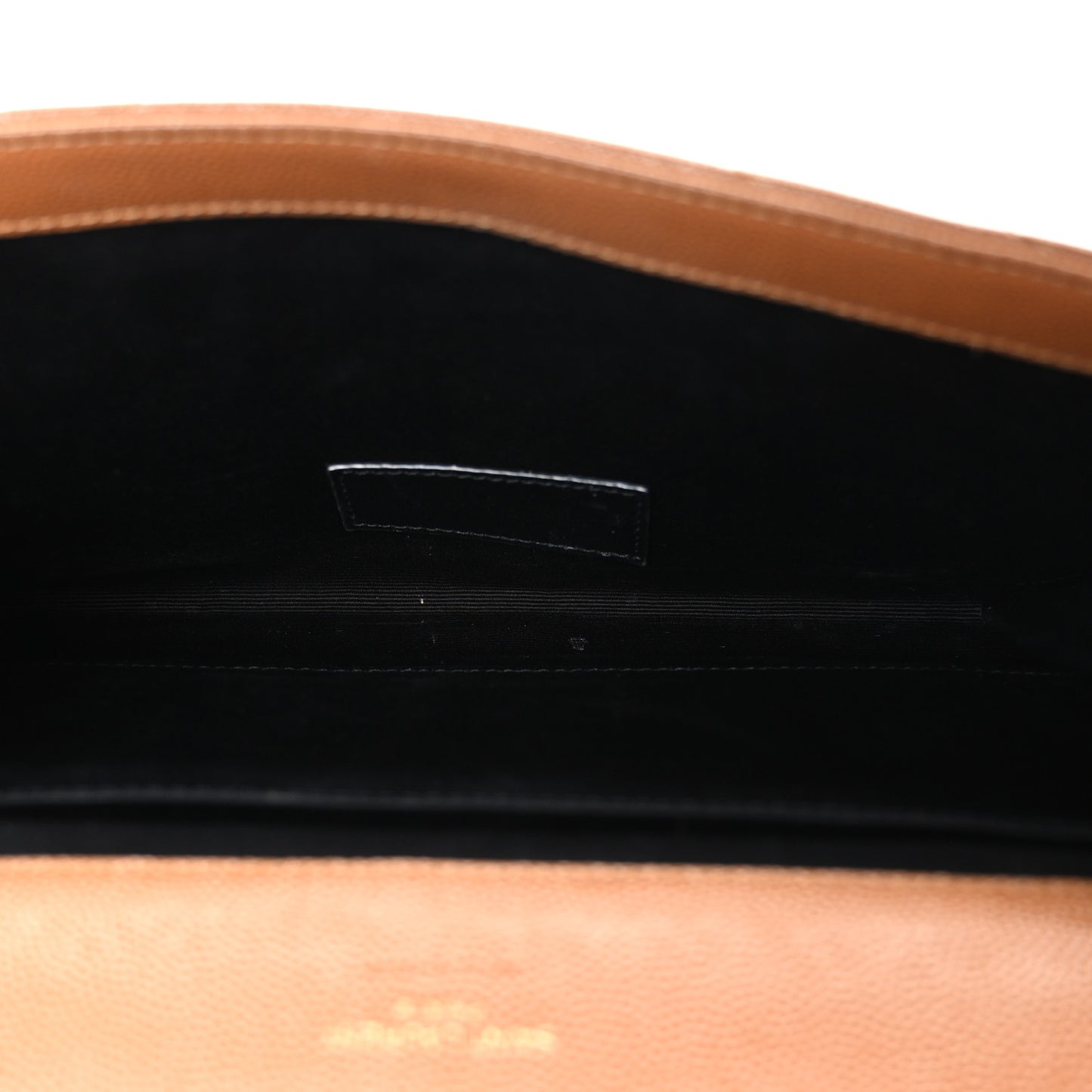 Grain De Poudre Matelasse Chevron Monogram Cassandre Flap Pouch Natural Dark