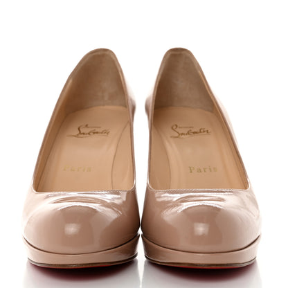 Christian Louboutin Patent New Simple 85 Pumps 37 Nude 2 of 9