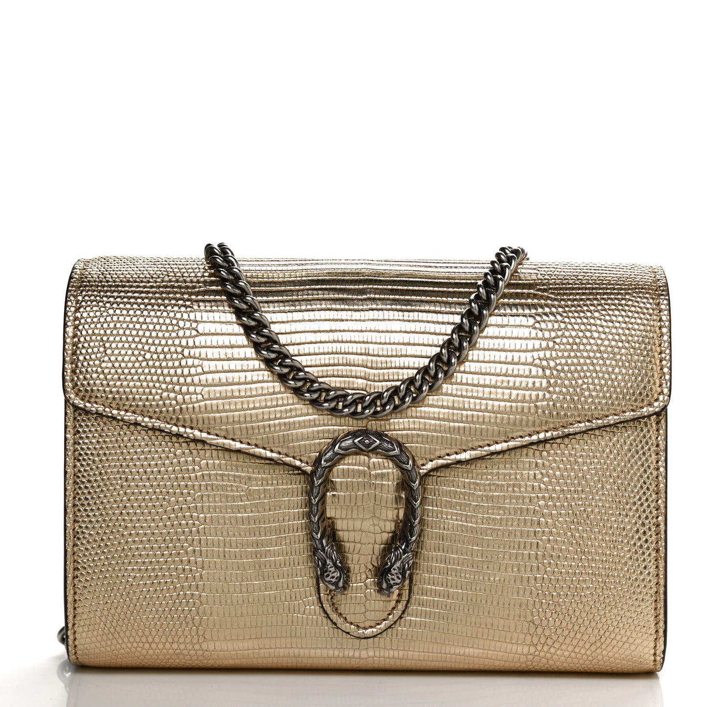 Lizard Mini Dionysus Chain Wallet Gold