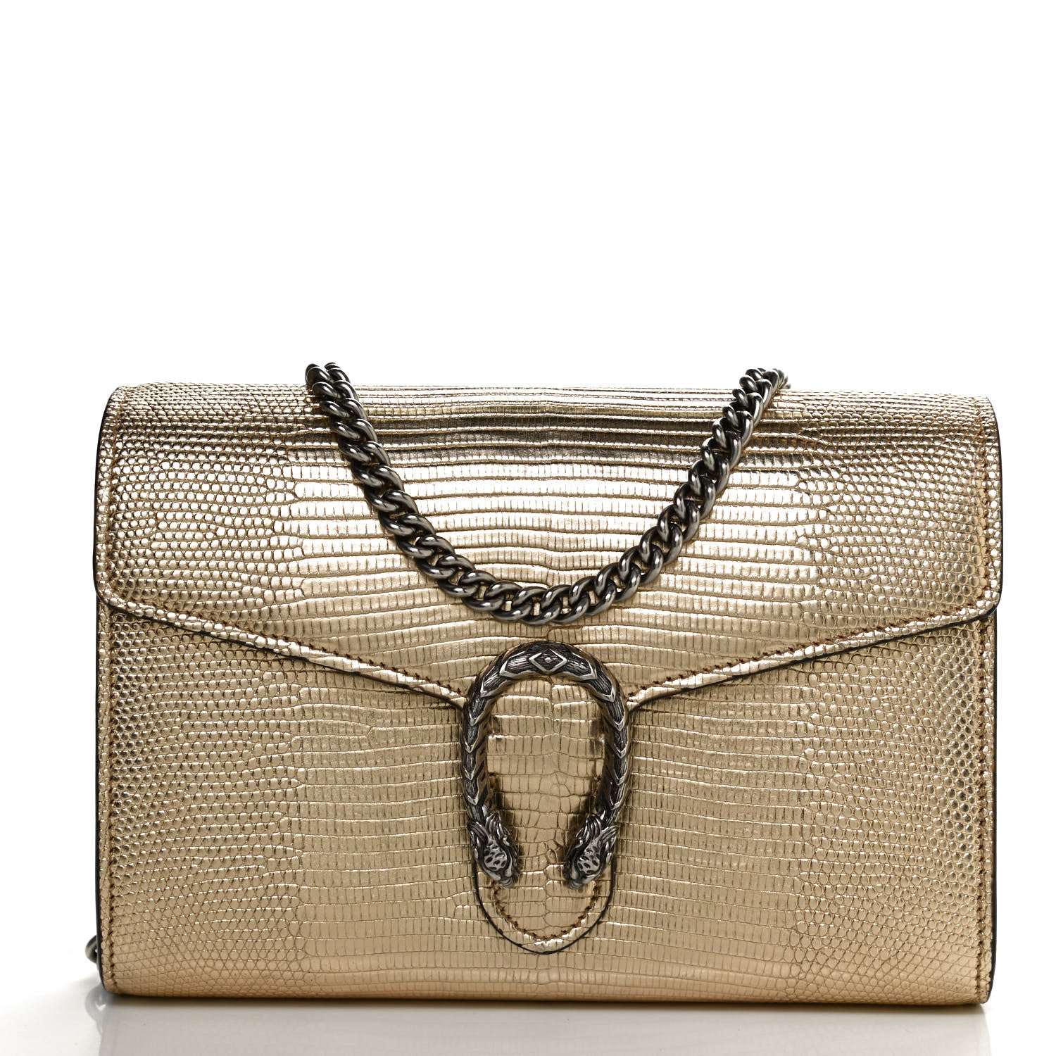 Gucci Lizard Mini Dionysus Chain Wallet Gold 7 of 10
