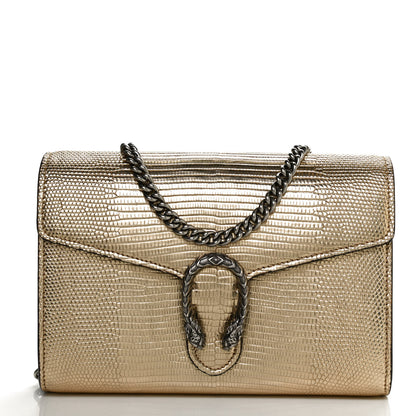 Gucci Lizard Mini Dionysus Chain Wallet Gold 7 of 10