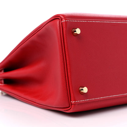 Hermes Epsom Candy Kelly Retourne 35 Rouge Casaque Bleu Thalassa 8 of 10