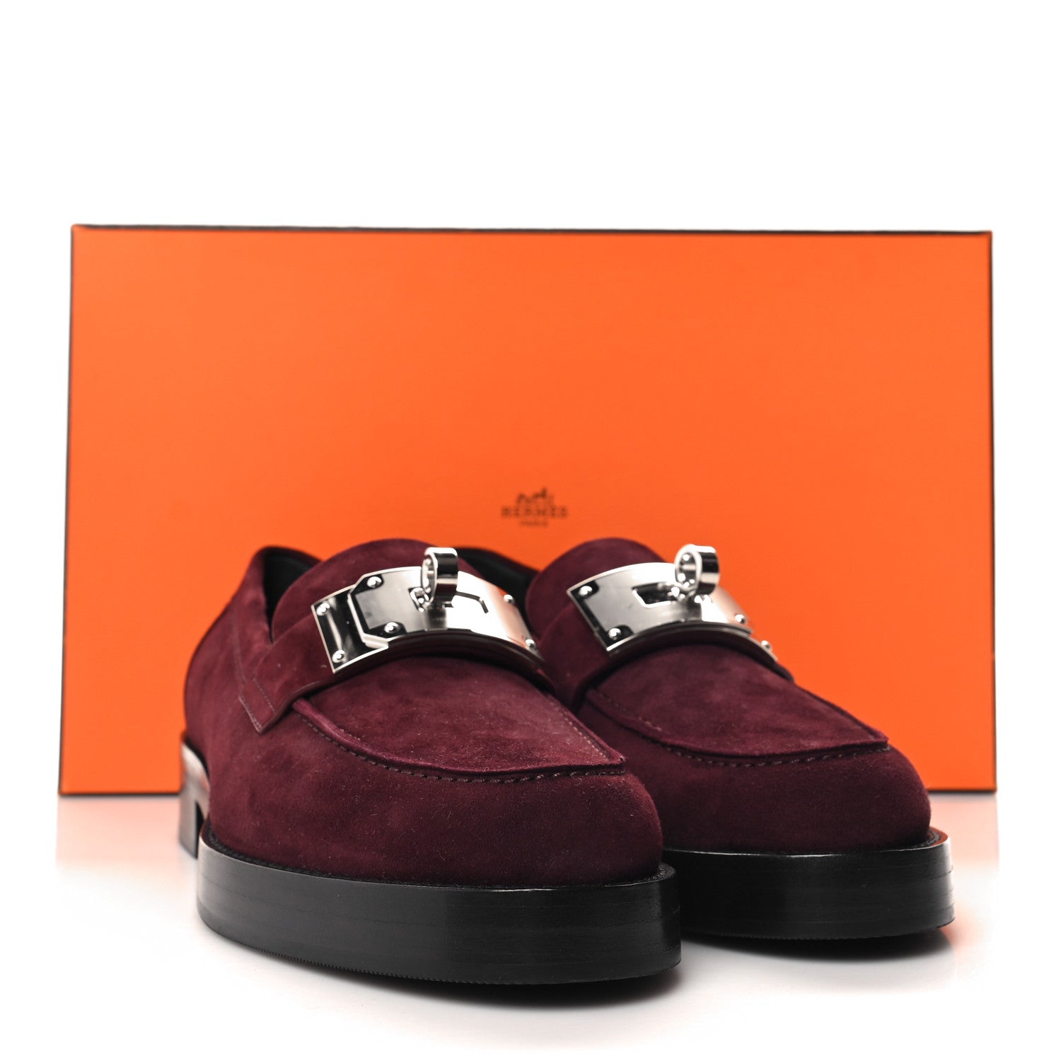 Hermes Suede Goatskin Womens Hot Loafer 39 Marron Mahogany 9 of 9