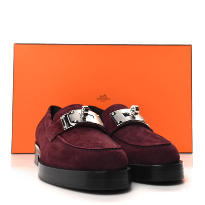 Hermes Suede Goatskin Womens Hot Loafer 39 Marron Mahogany 9 of 9