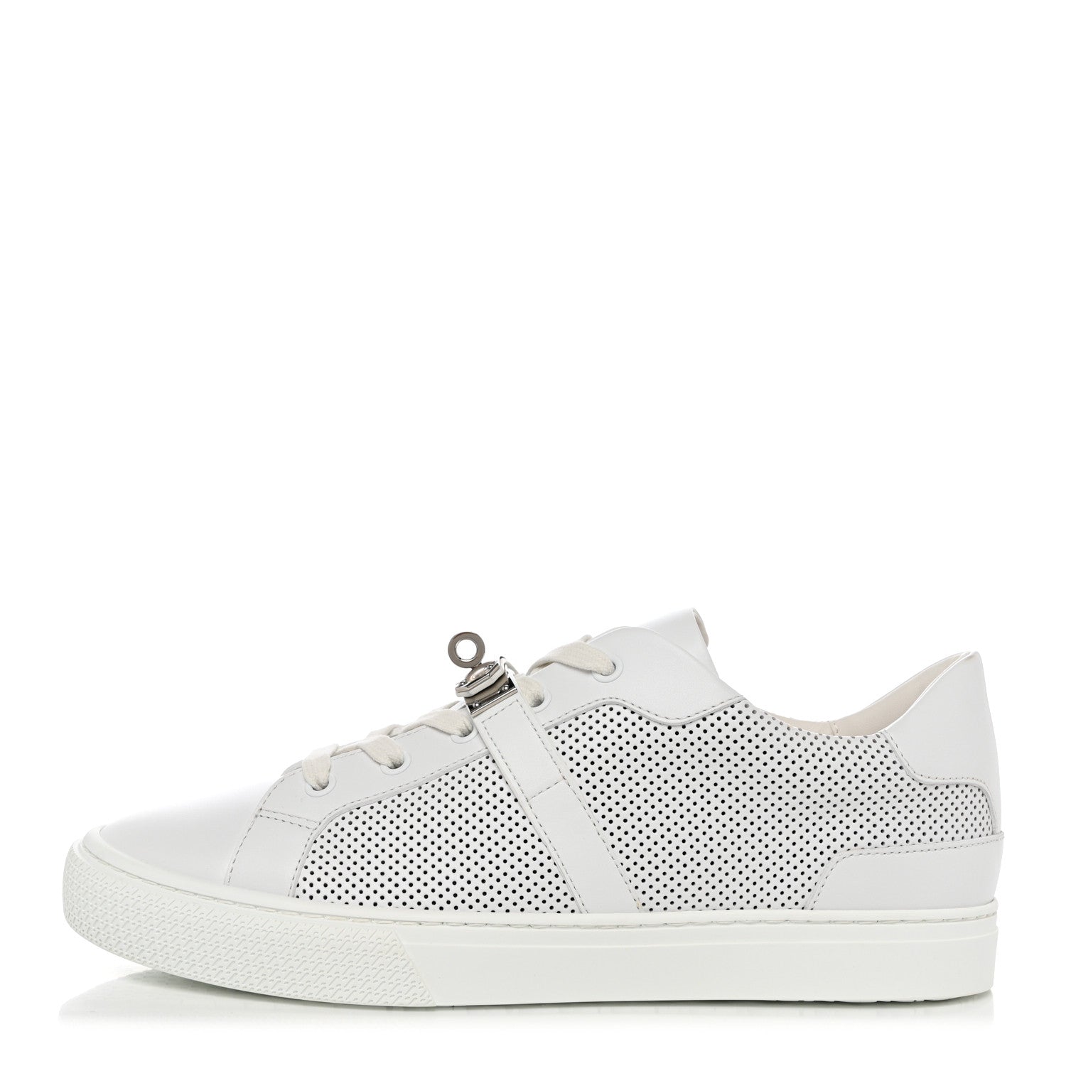 Hermes Calfskin Perforated Day Sneakers 41.5 White 1 of 9