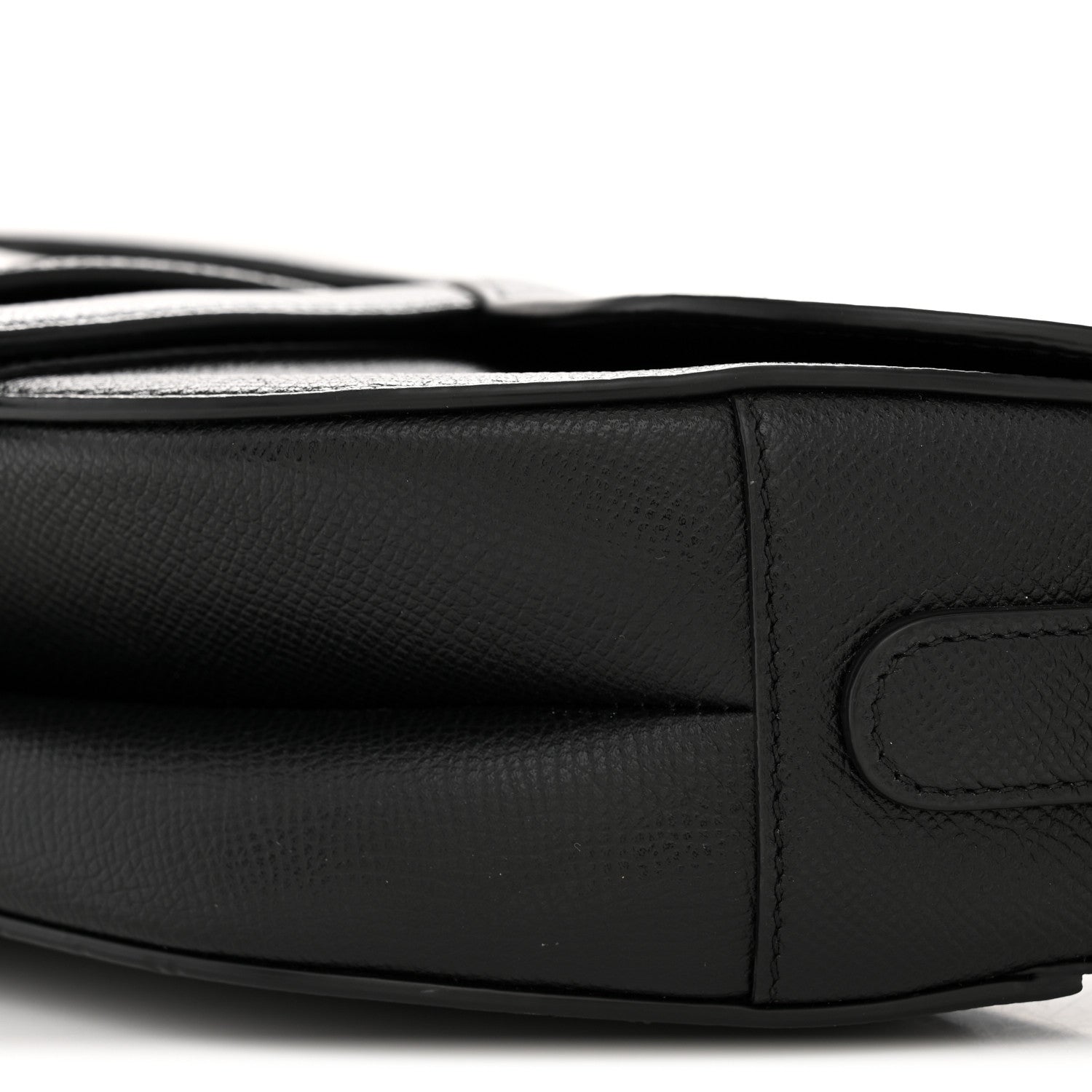 Christian Dior Grained Calfskin Saddle Bag Black 10 of 11