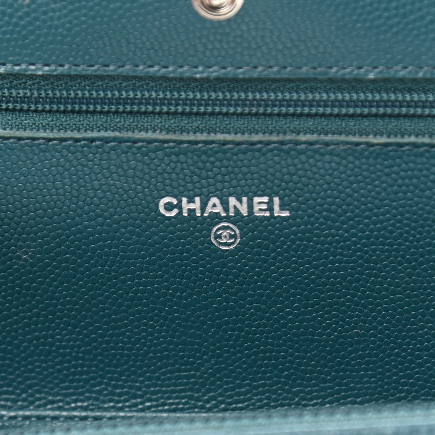 Chanel Caviar Quilted Wallet On Chain WOC Turquoise 11 of 21