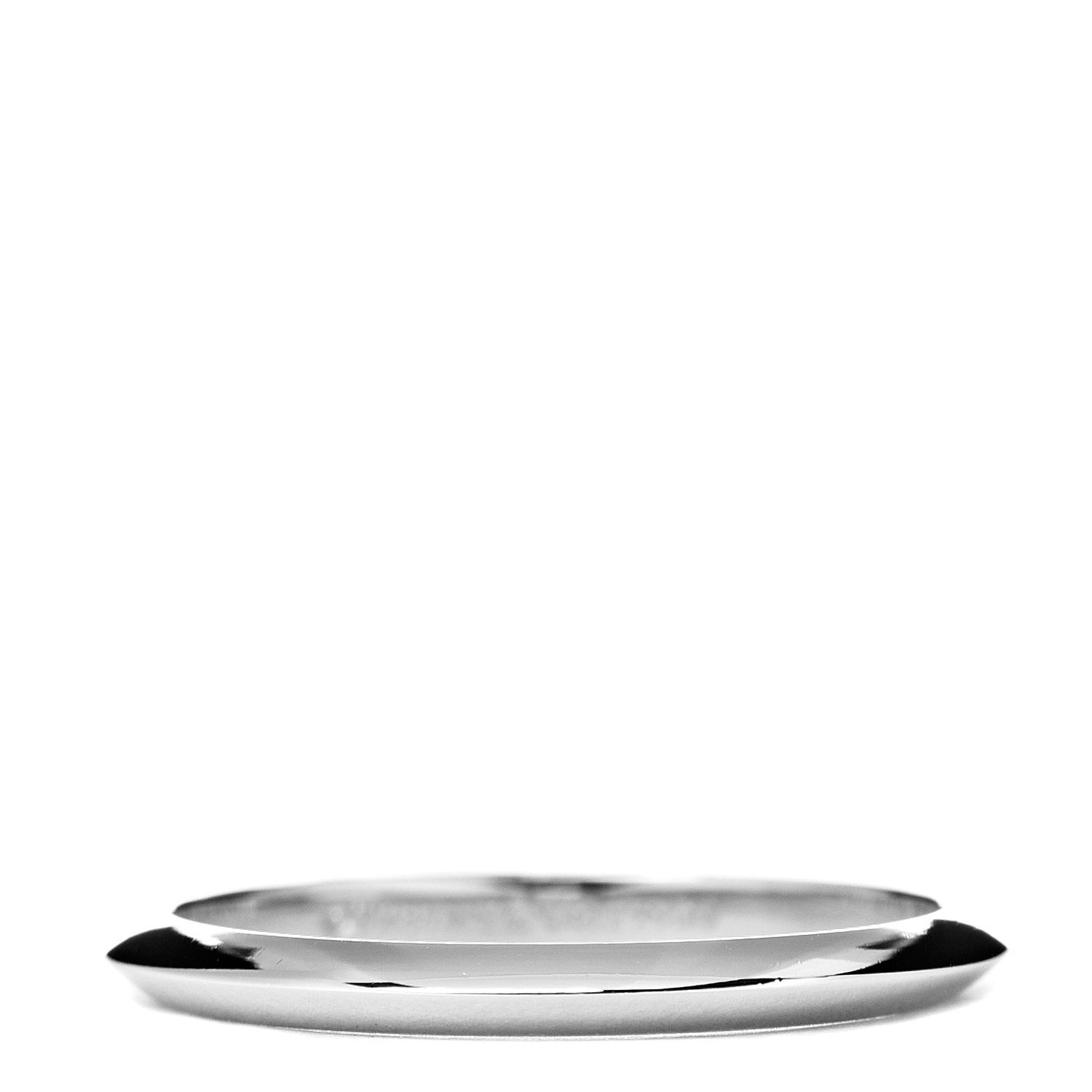 Platinum 2mm Knife Edge Band Ring 57 8