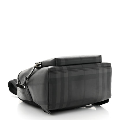 Burberry PVC Check Abbeydale Simple Backpack Black Grey 4 of 12