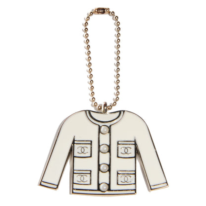 Chanel Pearl Enamel Blazer Jacket Charm 1 of 3