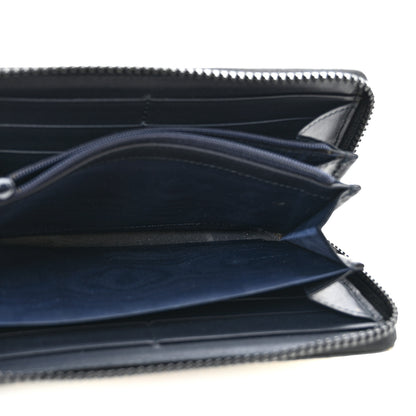 Gucci GG Supreme Monogram Blooms Zip Around Wallet Blue 5 of 11