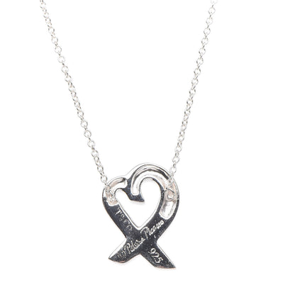 Tiffany Sterling Silver Small Paloma Picasso Loving Heart Pendant Necklace 5 of 7