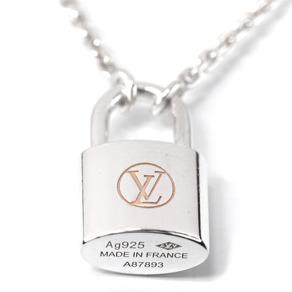 Louis Vuitton Sterling Silver Lockit Necklace 5 of 6