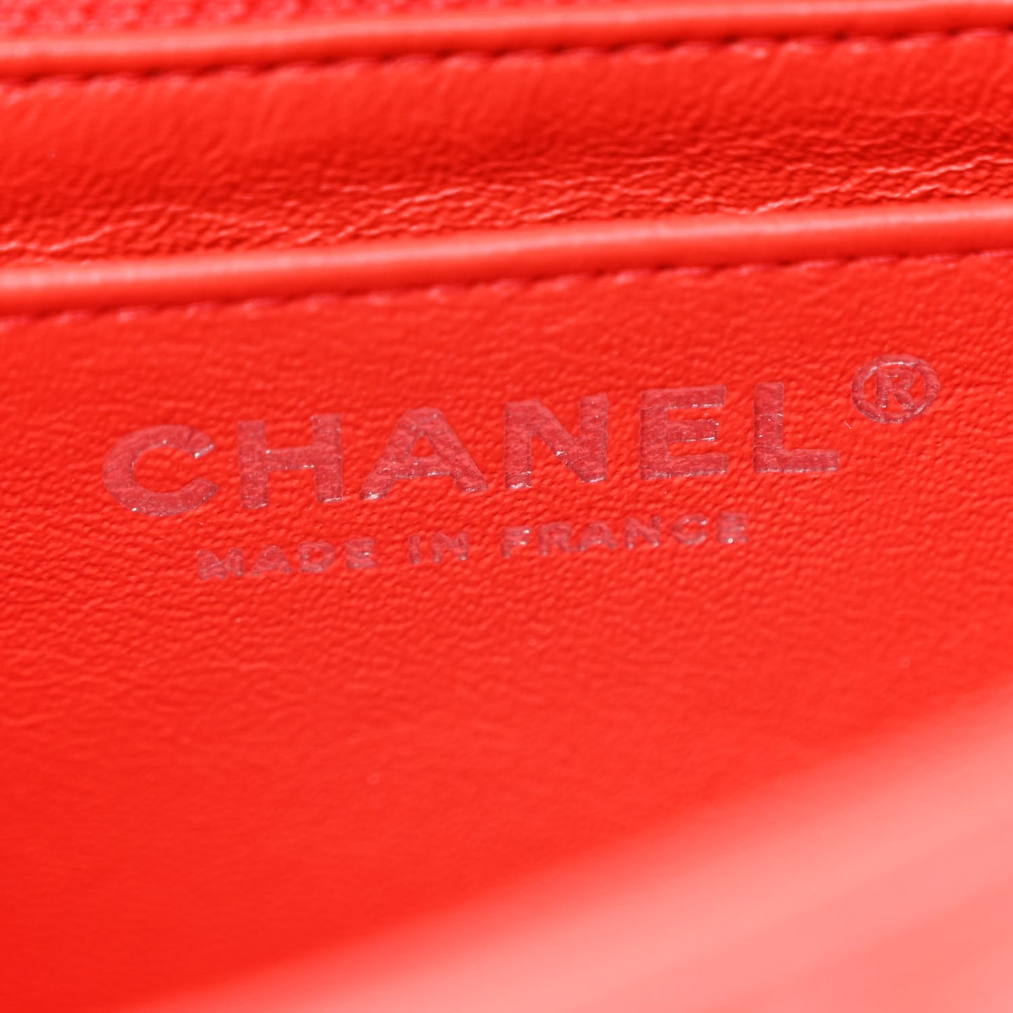 Lambskin Quilted Mini Square Flap Red