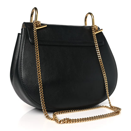 Chloe Calfskin Suede Studded Drew Shoulder Bag Black 3 of 8